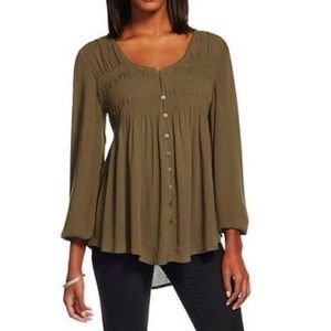 Button Detail Tunic Shirt